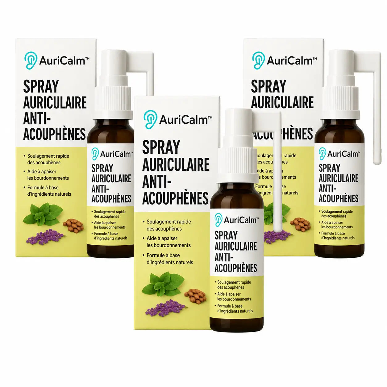 AuriCalm™ Spray Auriculaire Anti-Acouphènes | Fait taire les sifflements en 7 jours seulement!