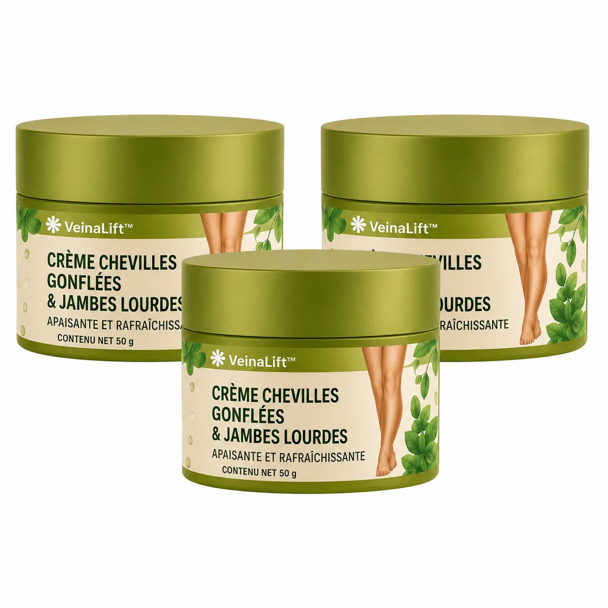VeinaLift™ Crème Chevilles Gonflées & Jambes Lourdes | Retrouvez des jambes légères et des chevilles affinées en 40 minutes !