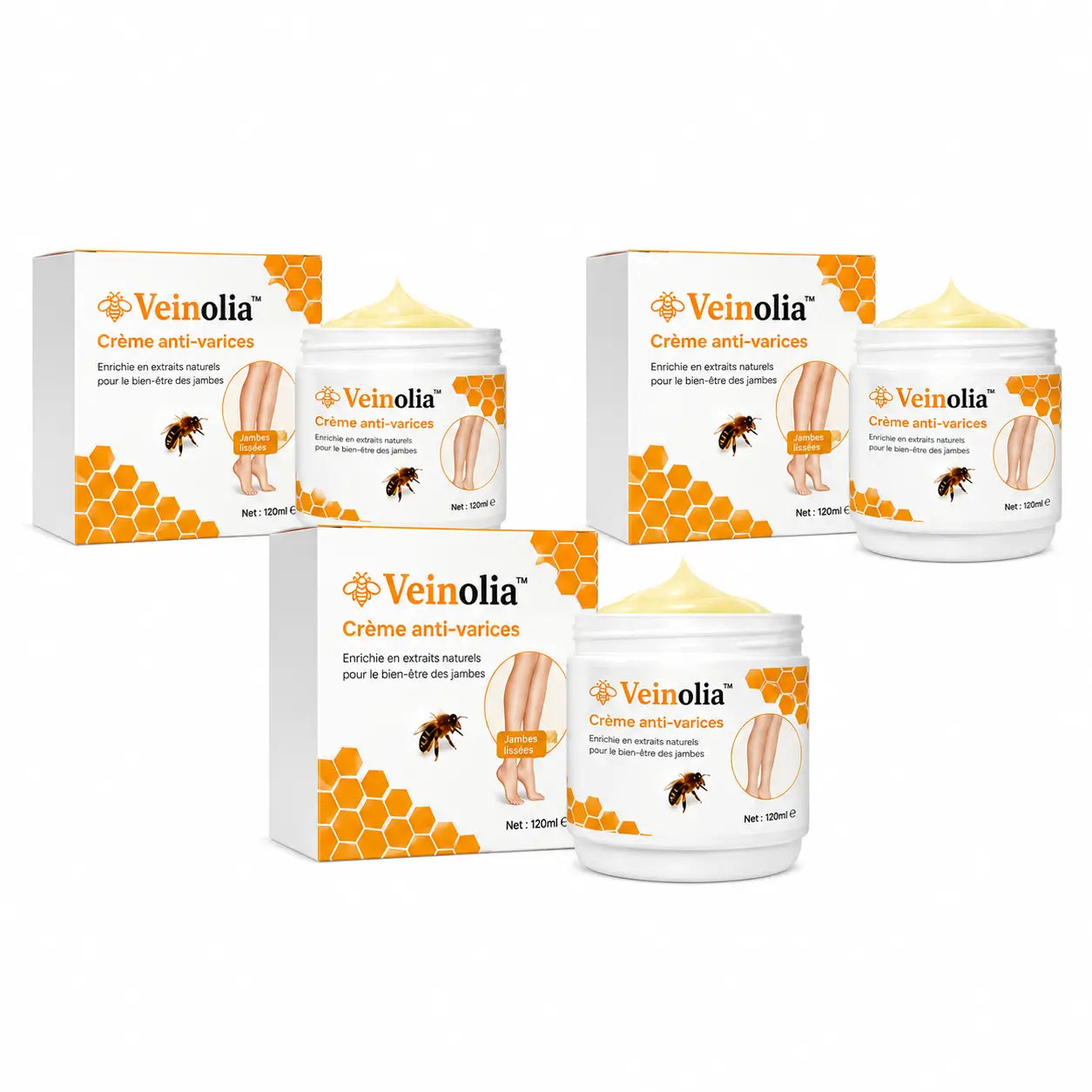 Veinolia™ Crème anti-varices | Les varices disparaissent dès la première utilisation !