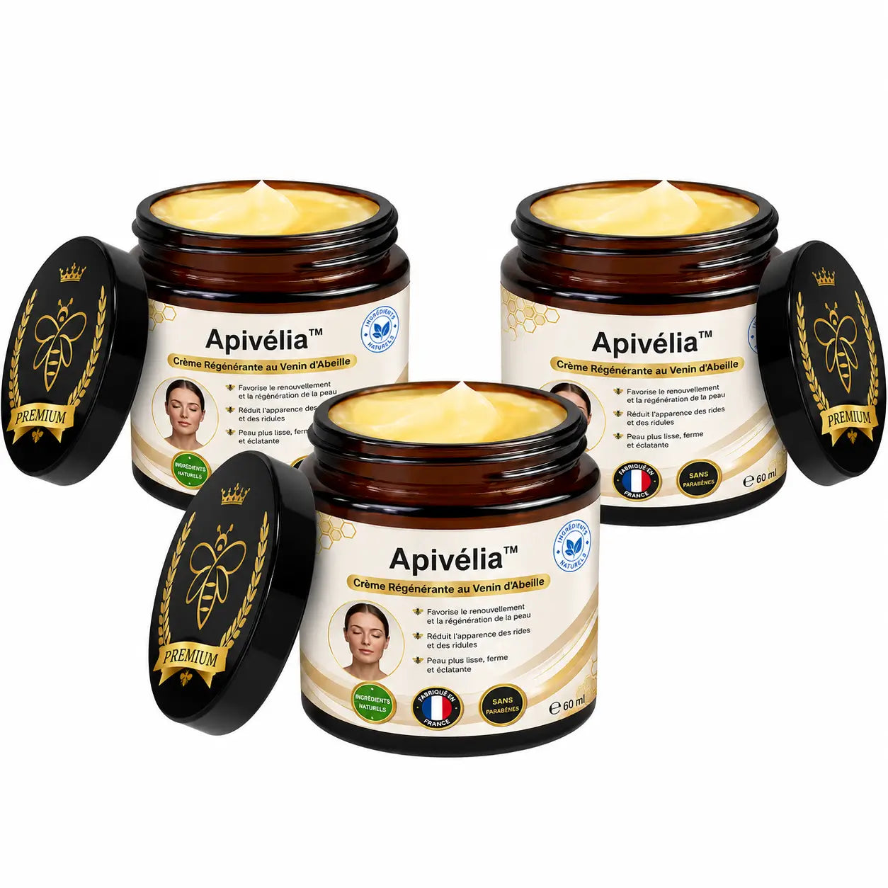 Apivélia™ Crème Régénérante au Venin d’Abeille | Répare votre peau en 24 heures!