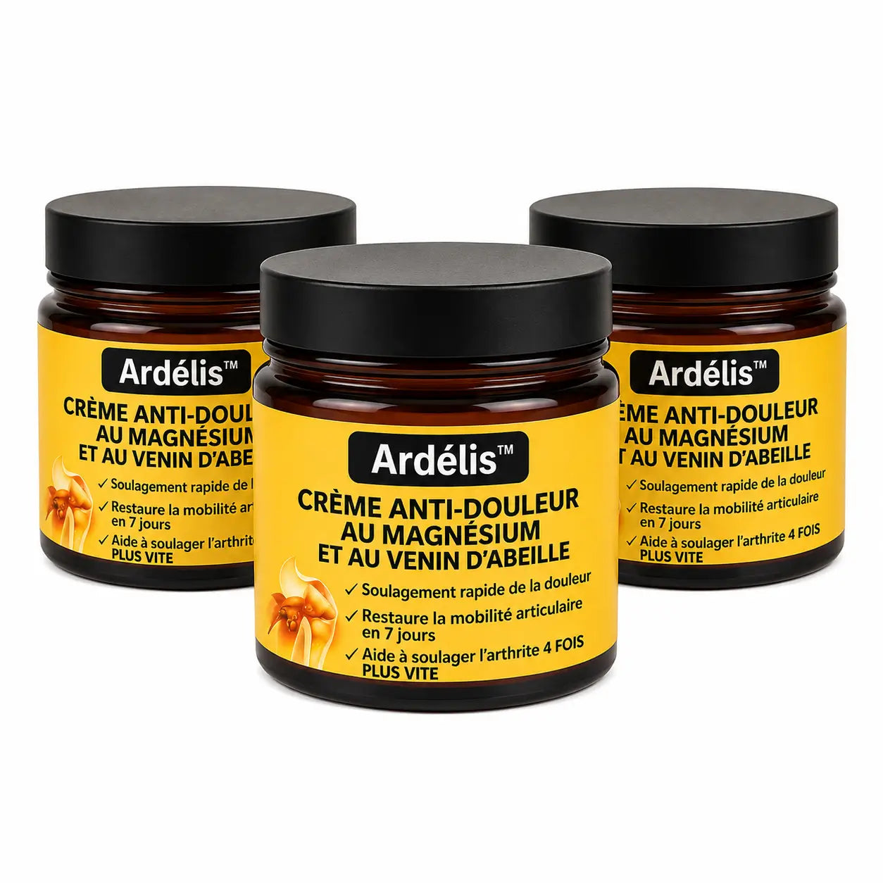 Ardélis™ Crème Anti-douleur au Magnésium et au Venin d'Abeille | Supprime vos douleurs articulaires en un instant!