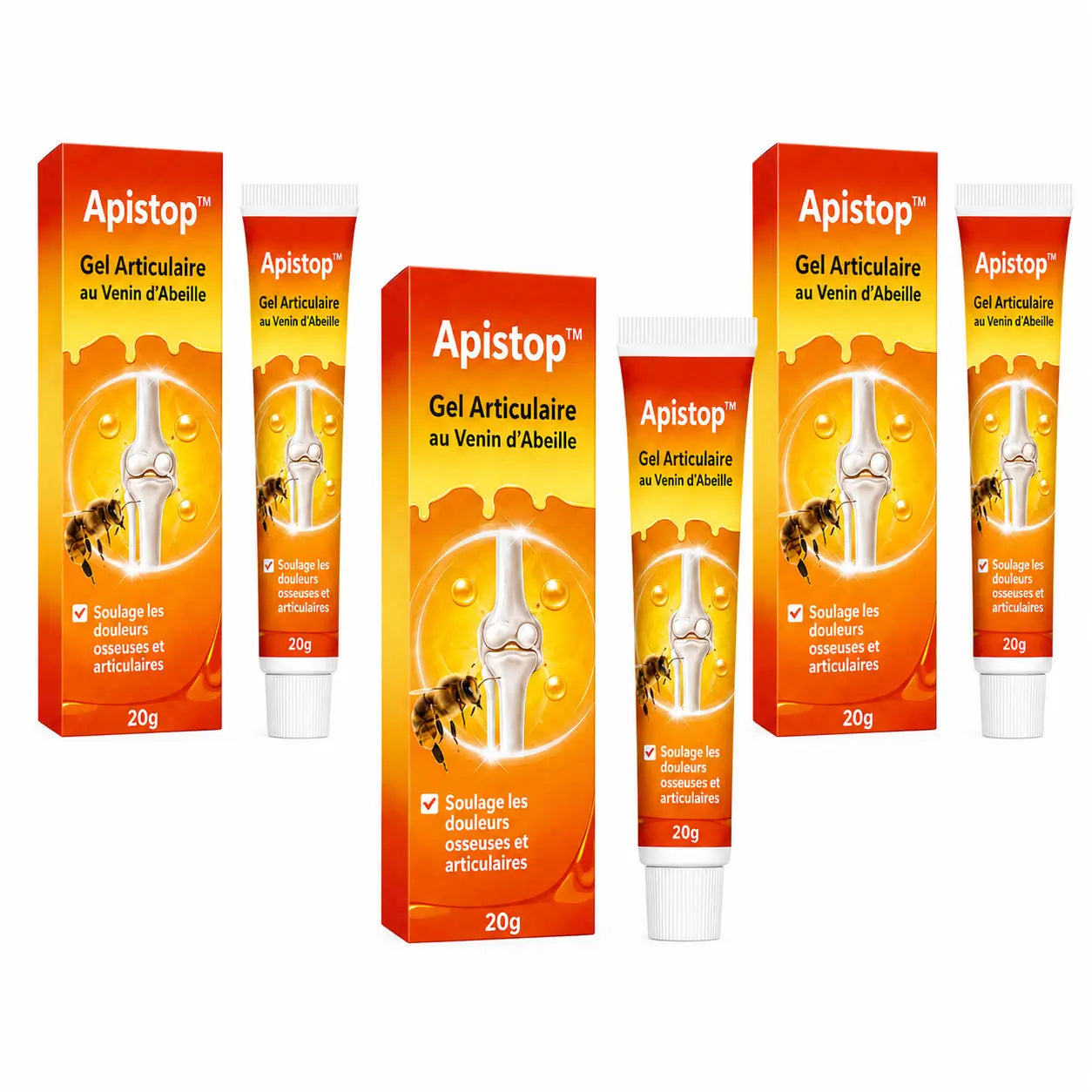 Apistop™ Gel Articulaire au Venin d’Abeille | Soulagez vos douleurs et retrouvez des articulations souples en quelques minutes !