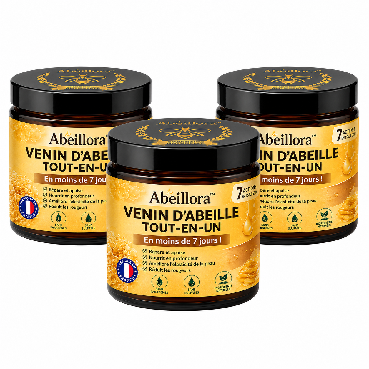 Abeillora™ Venin d’Abeille Tout-en-Un | Répare ta peau en moins de 7 jours!