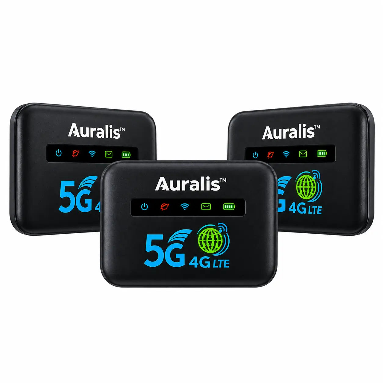Auralis™ Routeur WiFi Mondial | Internet 4G/5G dans 196 pays en 5 secondes chrono, sans surcoût !