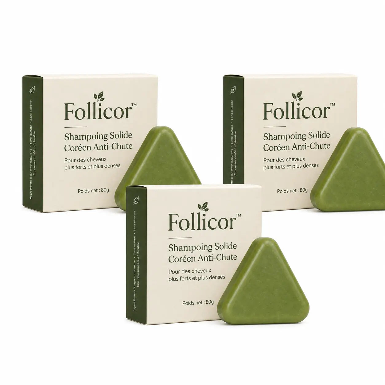 Follicor™ Shampoing Solide Coréen Anti-Chute | Activez vos follicules et retrouvez des cheveux plus épais en 6 à 8 semaines !