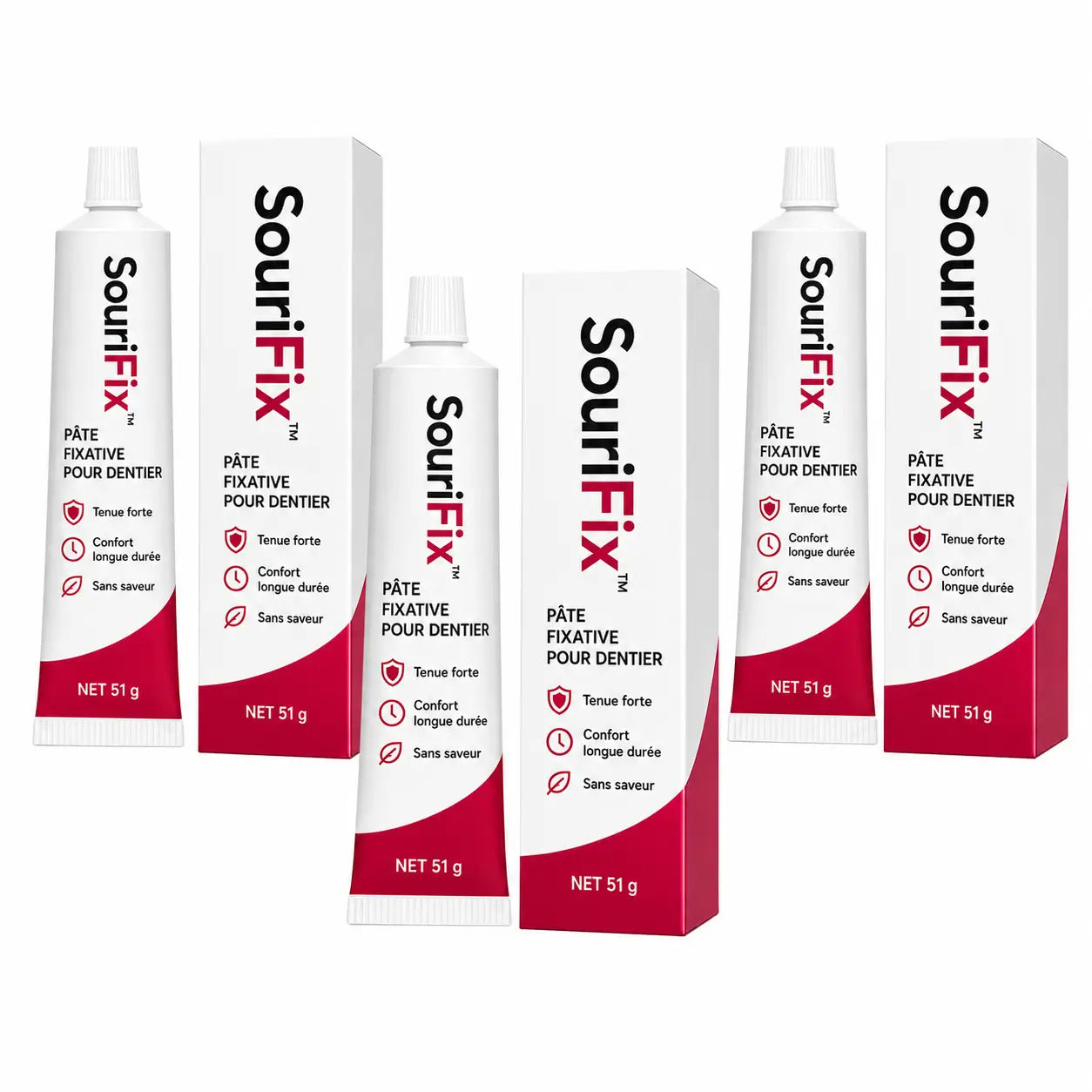 SouriFix™ Pâte Fixative pour Dentier | Fixez votre dentier solidement et retrouvez un confort parfait en 5 minutes !