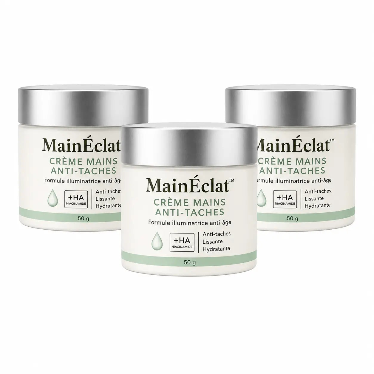 MainÉclat™ Crème Mains Anti-Taches | Arrêtez de cacher vos mains : des taches estompées et une peau visiblement plus ferme dès les 3 premières semaines !