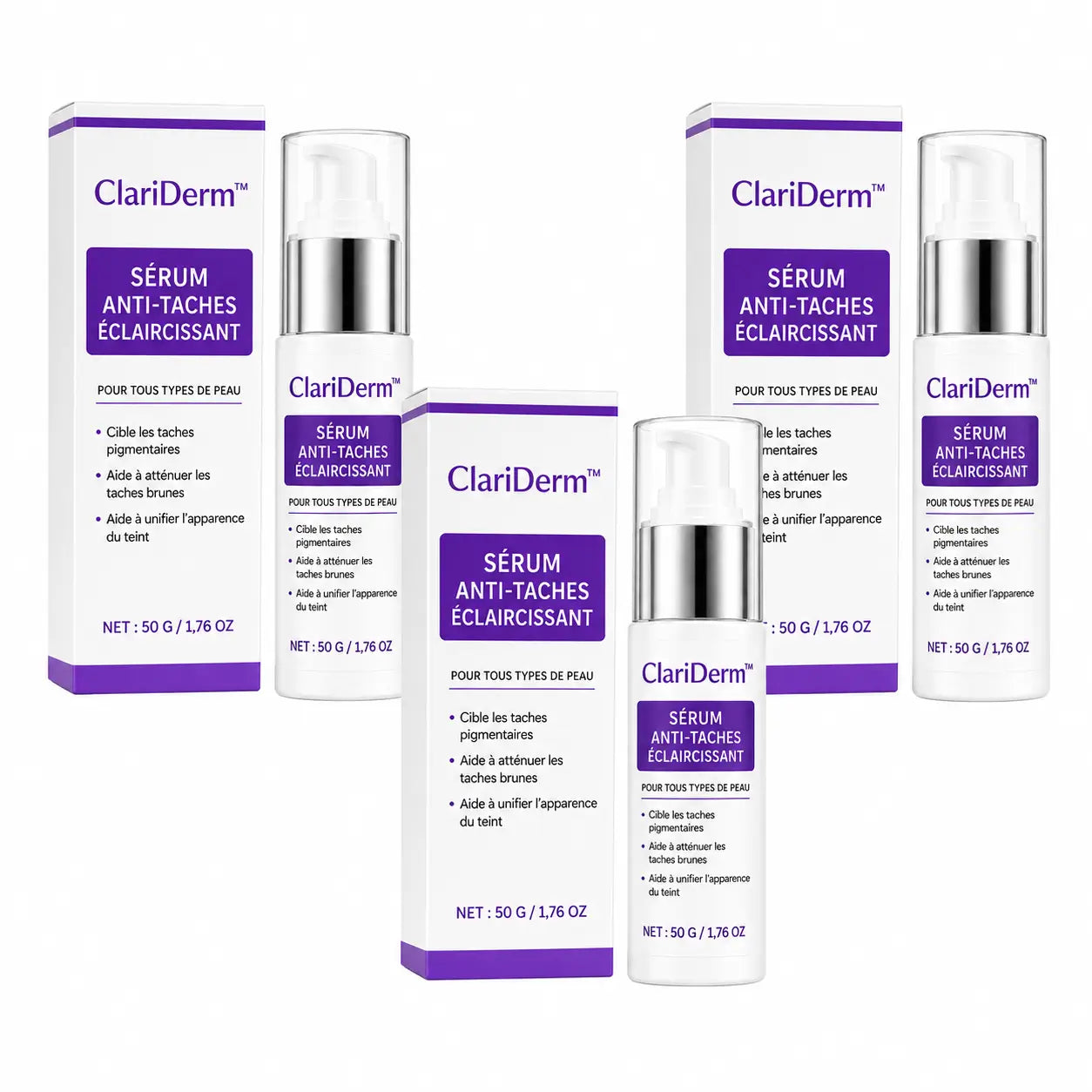 ClariDerm™ Sérum Anti-Taches Éclaircissant | Effacez vos taches brunes en 72 heures chrono !