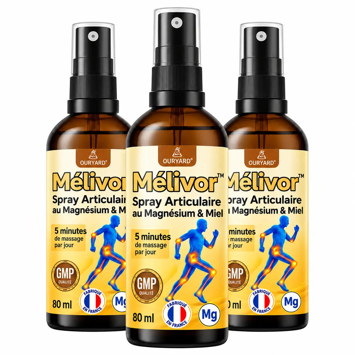 Mélivor™ Spray Articulaire au Magnésium & Miel | Répare vos articulations douloureuses en 10 minutes!