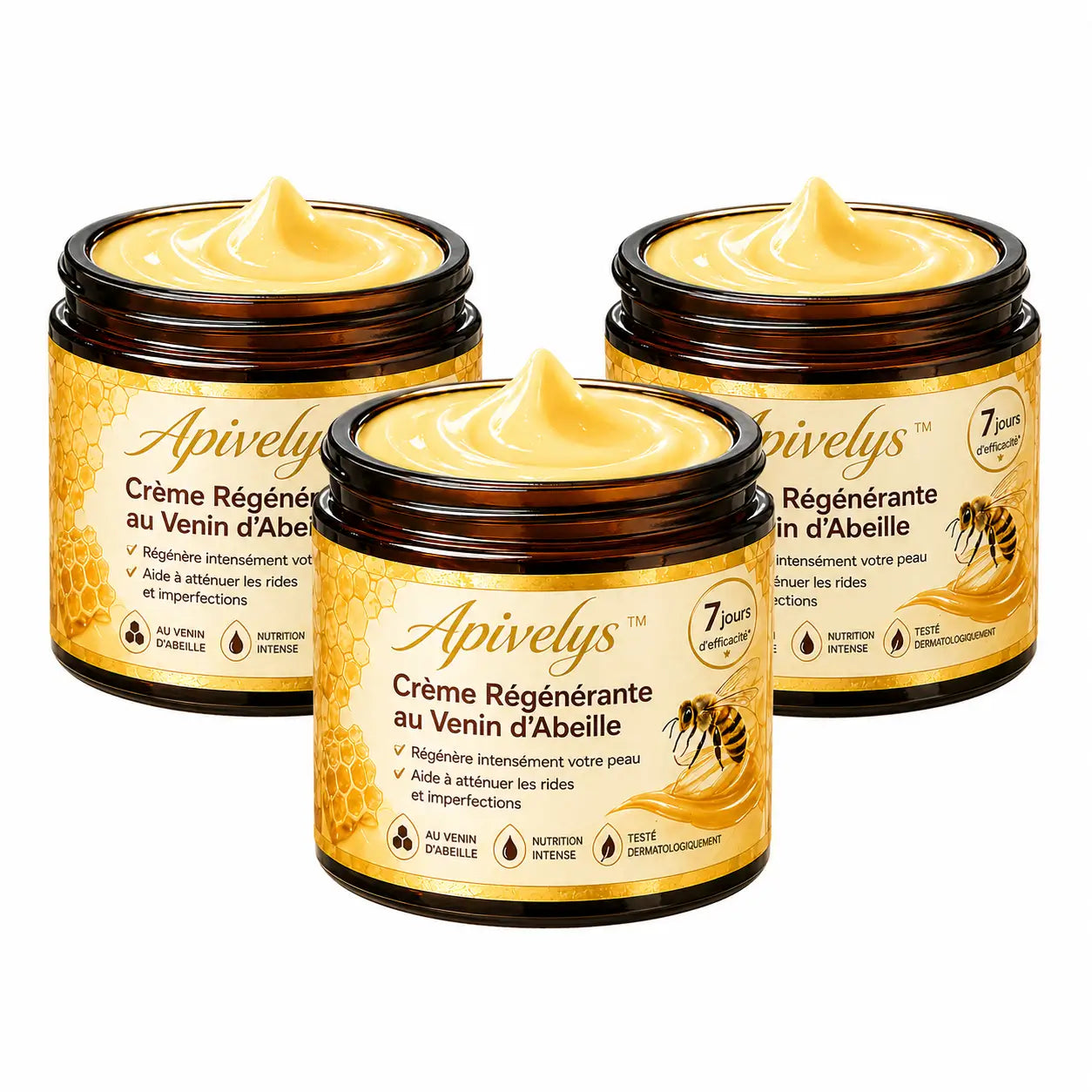 Apivelys™ Crème Régénérante au Venin d’Abeille | Régénère votre peau, efface les rides et imperfections en 72h chrono !