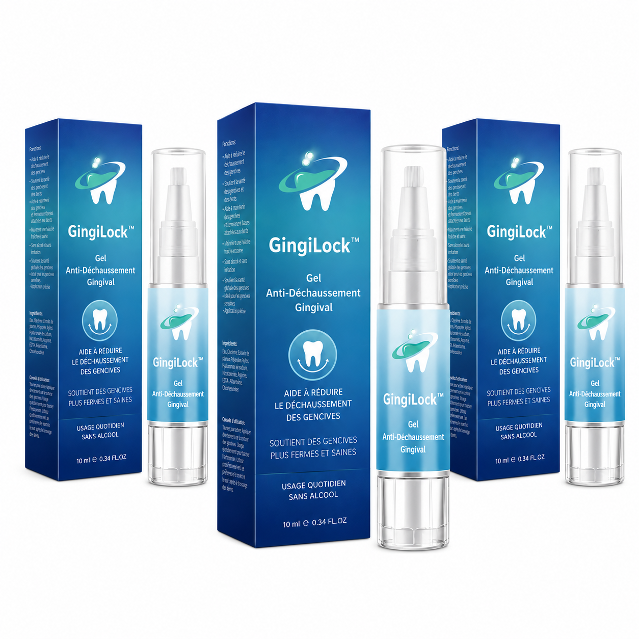 GingiLock™ Gel Anti-Déchaussement Gingival | Freinez le recul des gencives et gardez vos dents solidement ancrées !