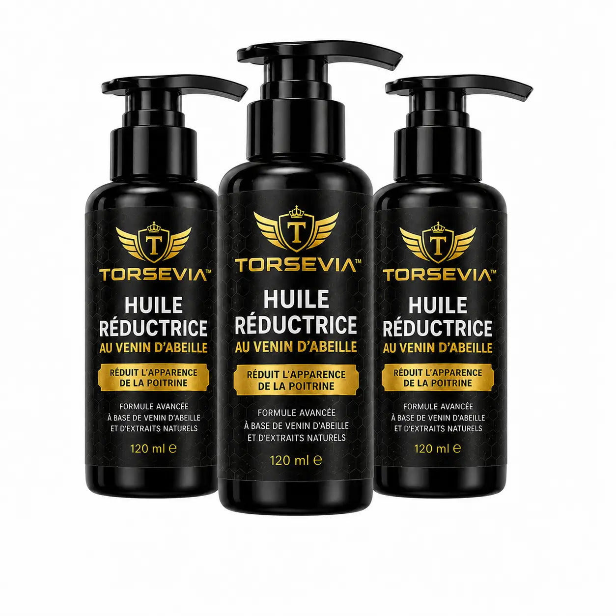 Torsevia™ Huile Réductrice au Venin d’Abeille | Élimine les seins masculins en 7 jours chrono!