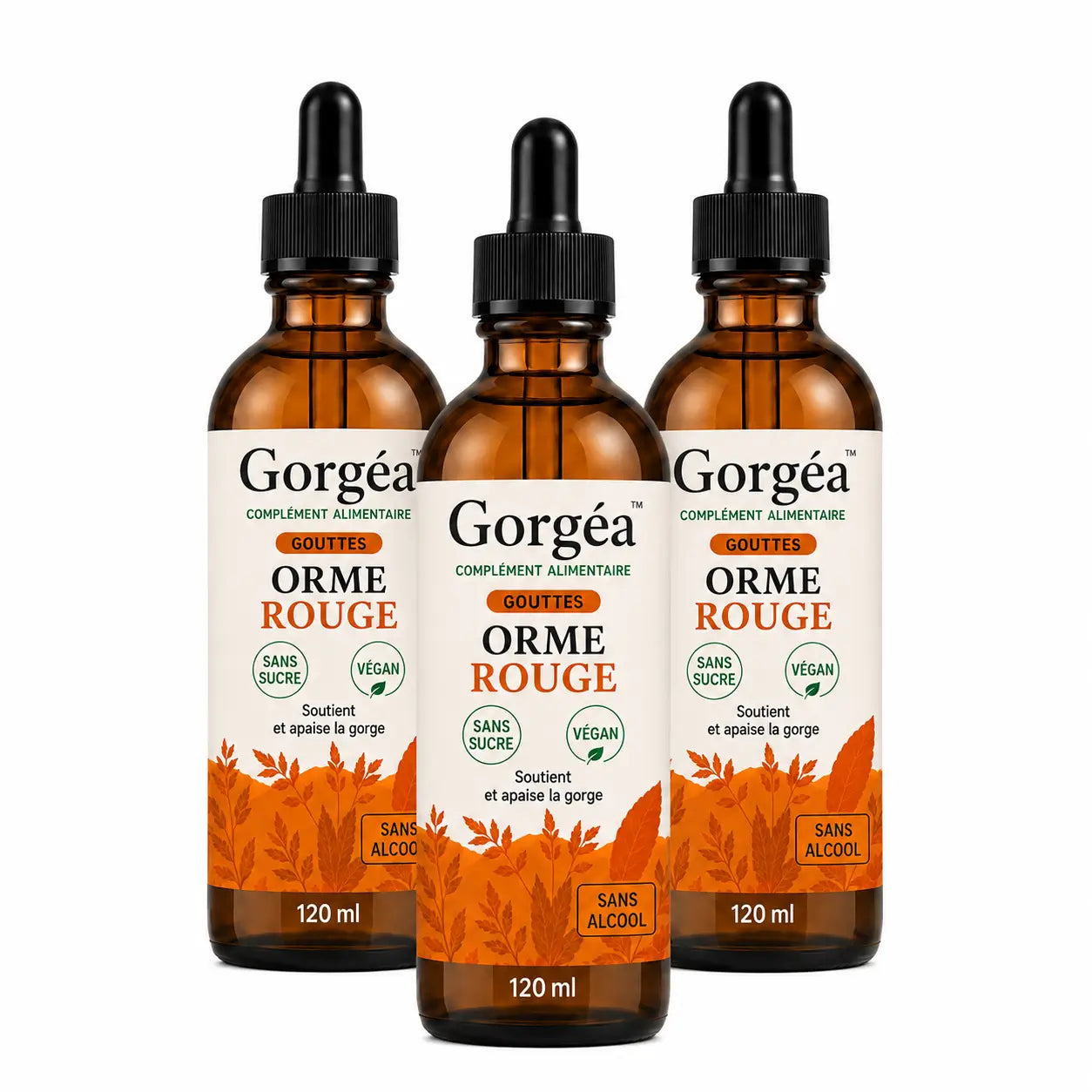 Gorgéa™ Gouttes Gorge à l’Orme Rouge | Stoppez les raclements et retrouvez une voix claire dès 3 semaines !