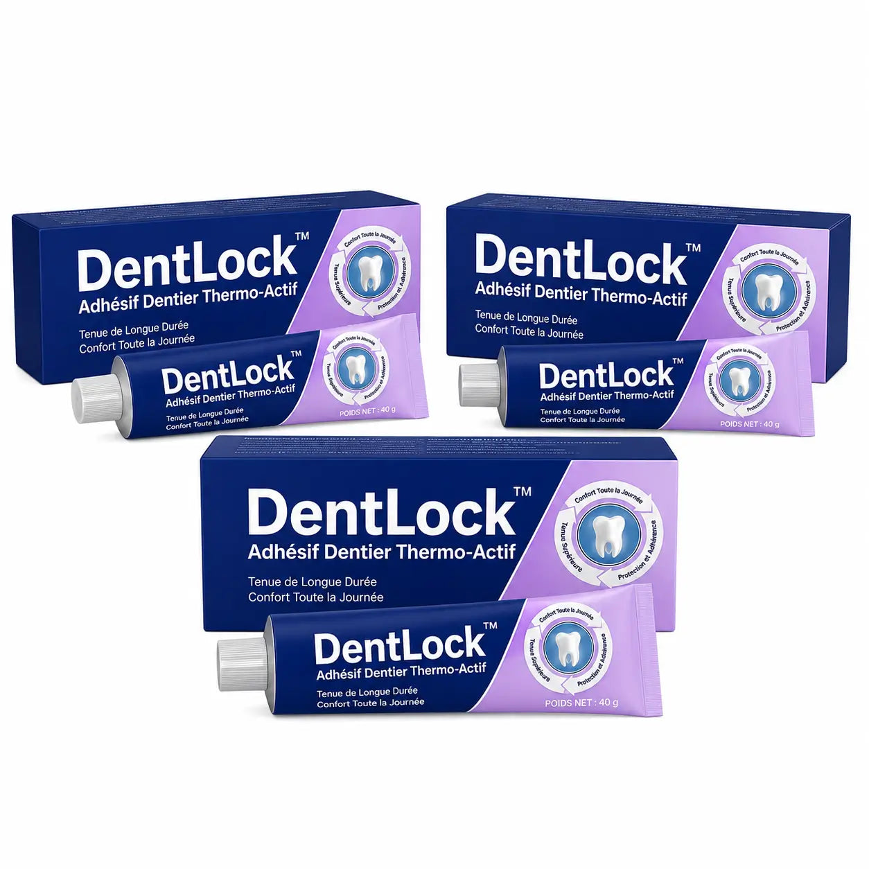 DentLock™ Adhésif Dentier Thermo-Actif | Bloquez votre dentier jusqu’à 96 heures et remangez sans peur !