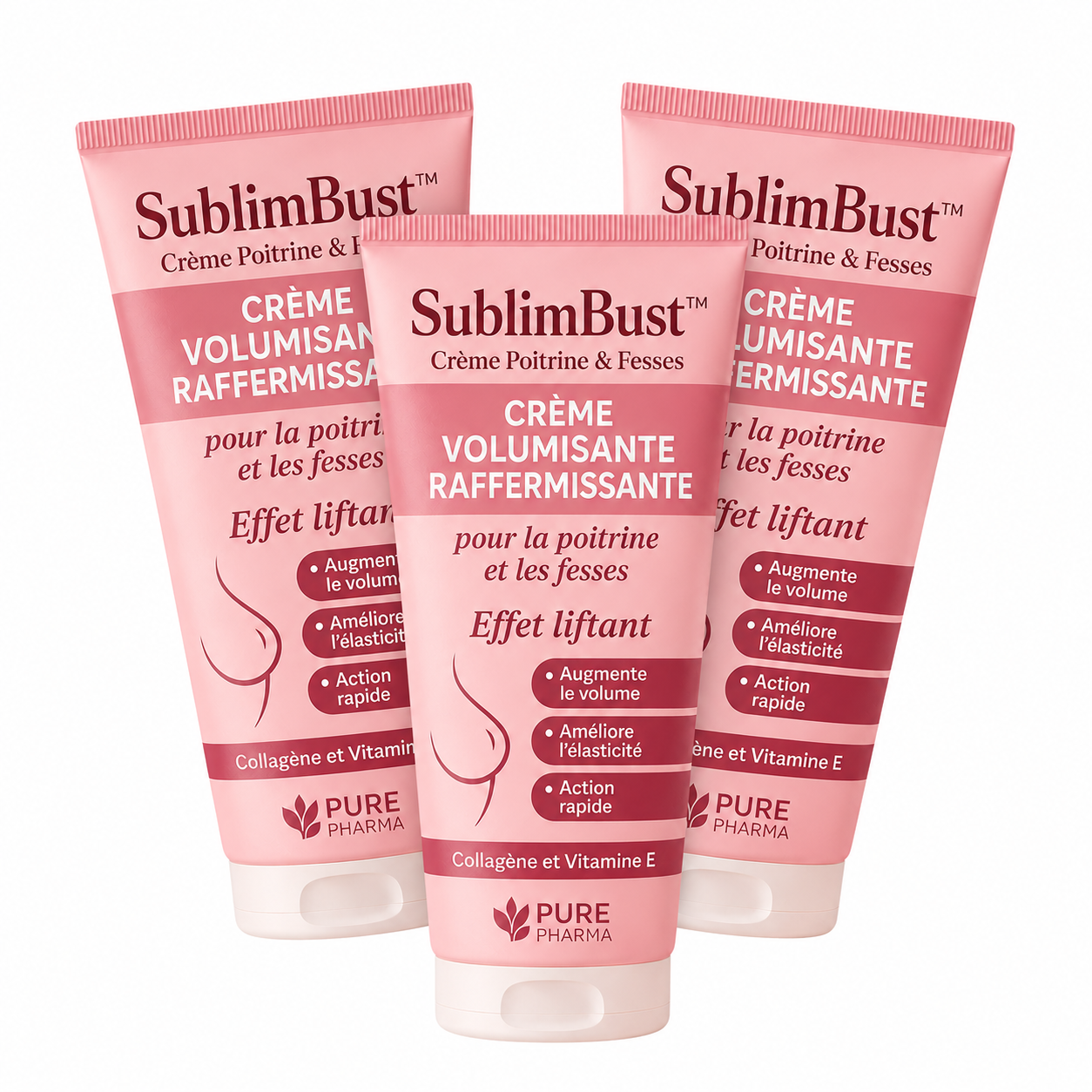SublimBust™ Crème Poitrine & Fesses | Augmente visiblement vos formes en quelques minutes !