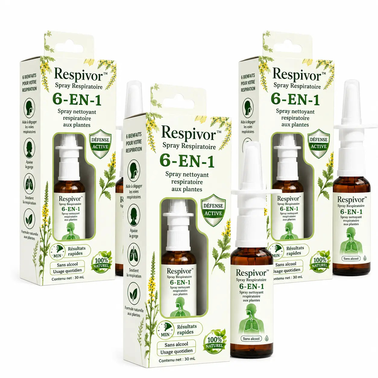 Respivor™ Spray Respiratoire | Dégagez votre respiration et retrouvez un souffle net en 2 minutes !