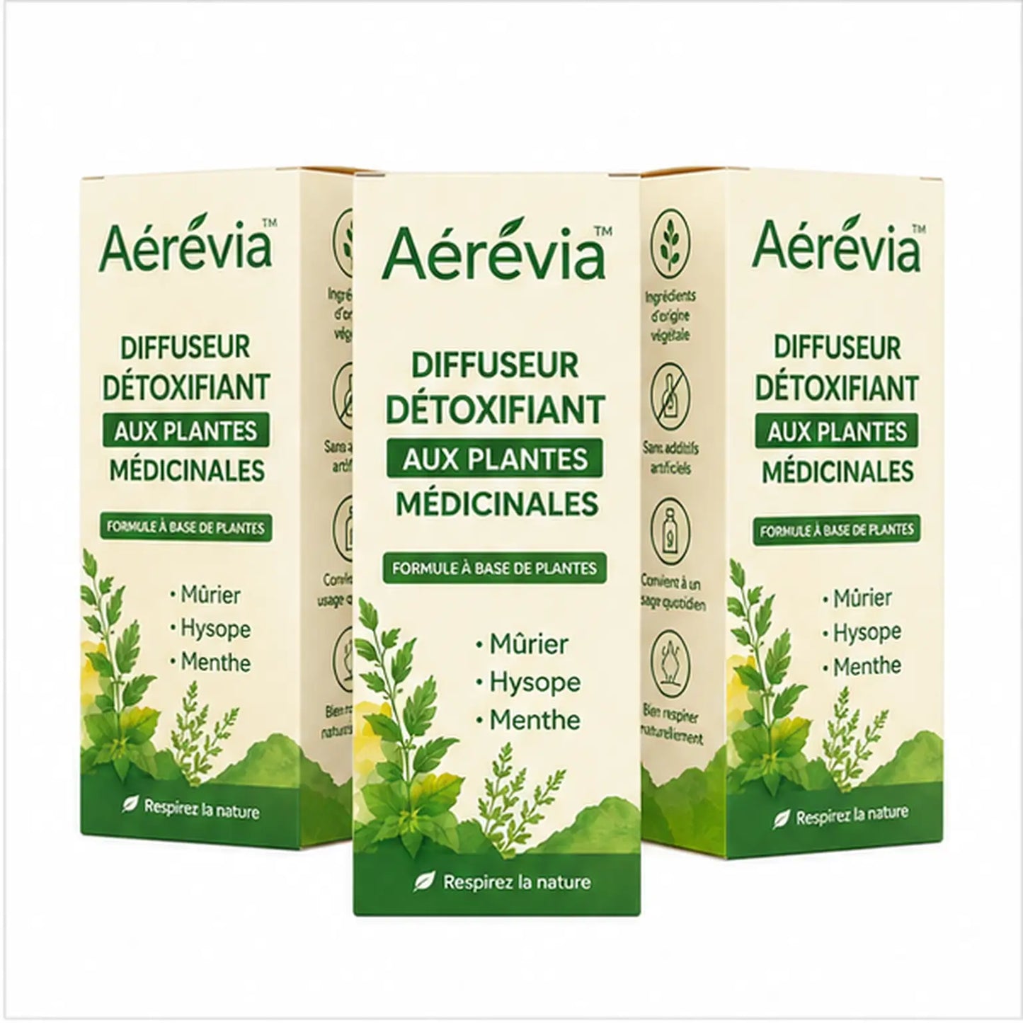 Aérévia™ Diffuseur Détoxifiant aux Plantes Médicinales | Débouche les poumons et élimine 90 % du mucus en 5 minutes!