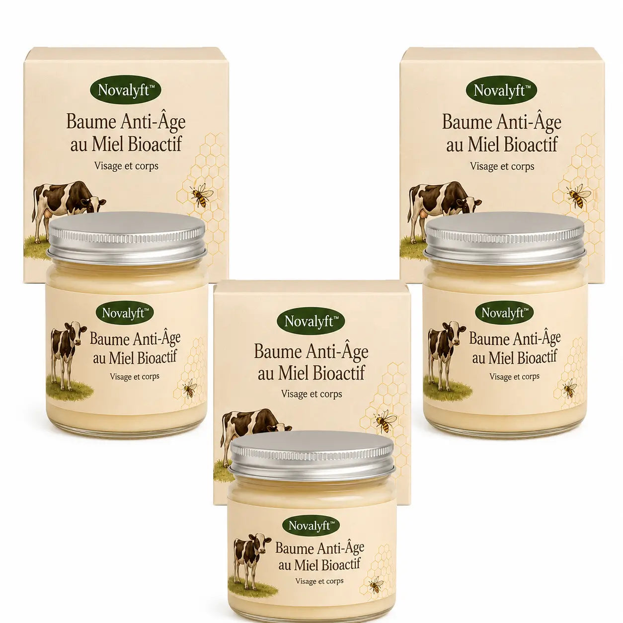 Novalyft™ Baume Anti-Âge au Miel Bioactif | Efface 10 ans de rides en 5 jours – sans aiguille ni chirurgie!