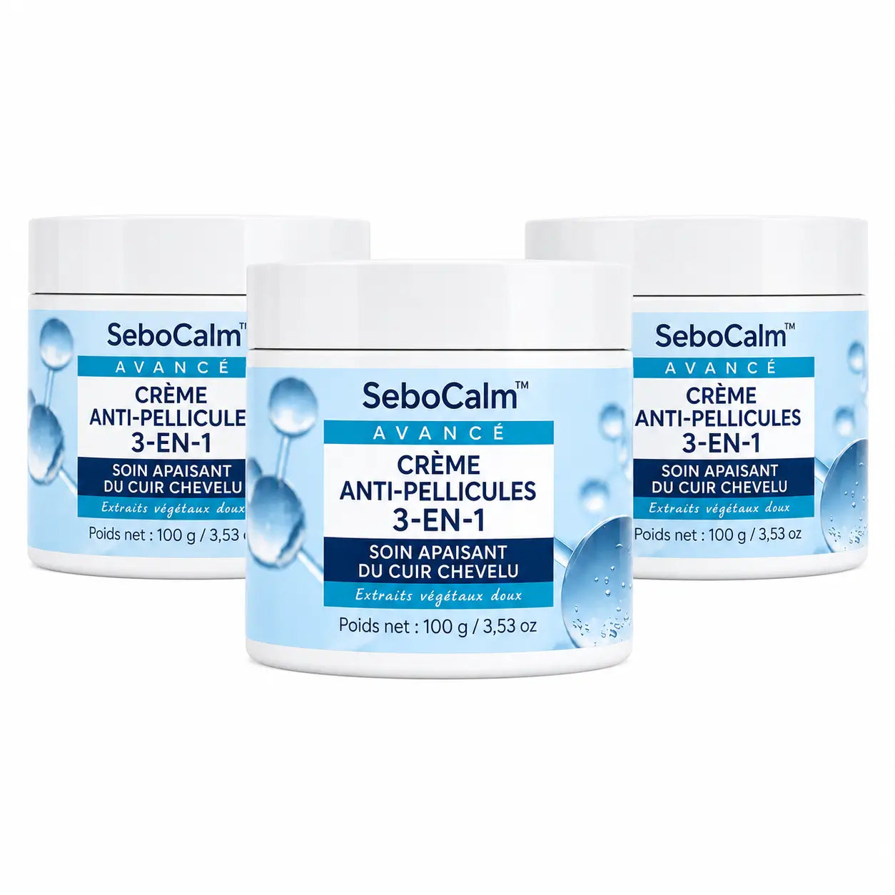 SeboCalm™ Crème Anti-Pellicules 3-en-1 | Apaise les rougeurs, calme les démangeaisons et réduit les pellicules rapidement !