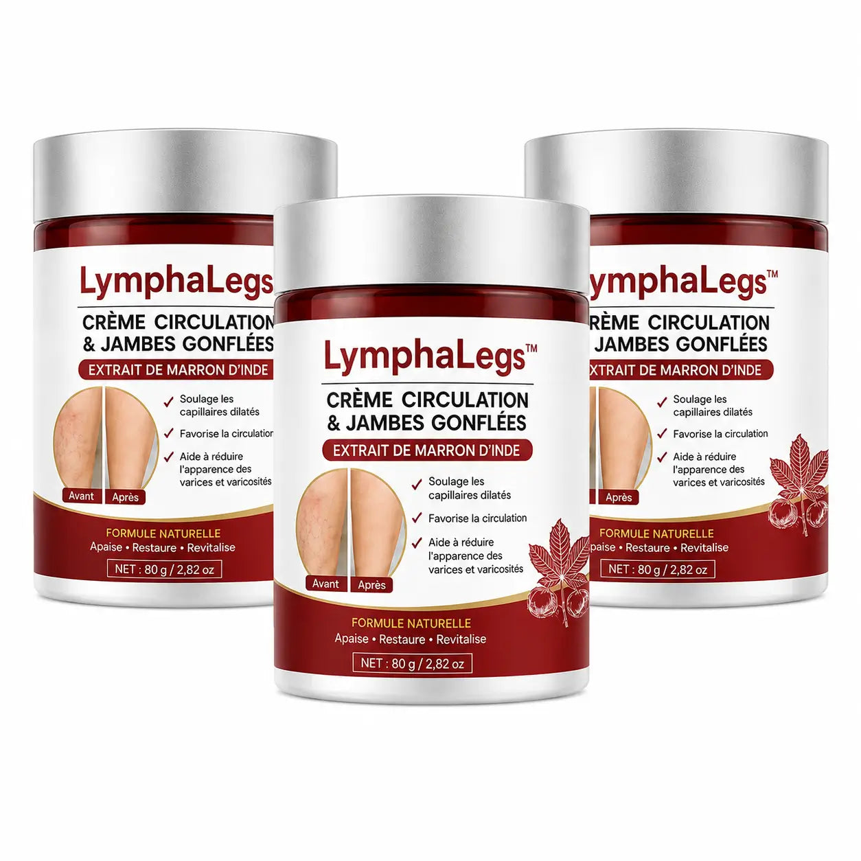 LymphaLegs™ Crème Circulation & Jambes Gonflées | Dégonflez vos jambes lourdes et marchez plus léger dès les premières applications !