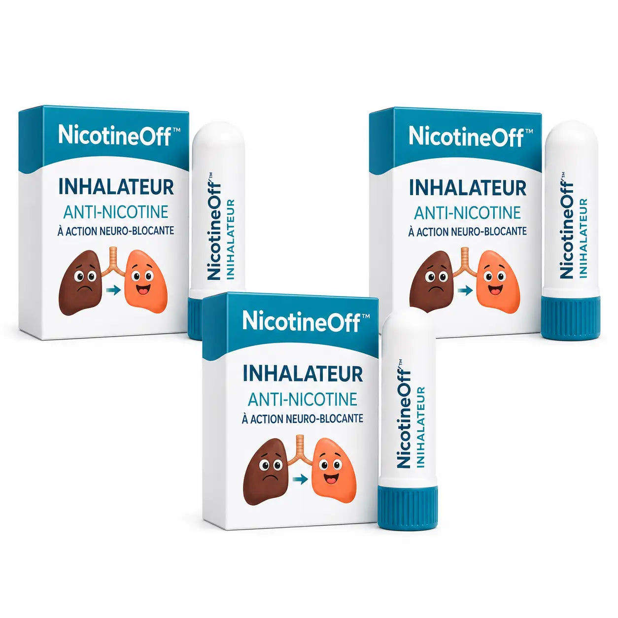NicotineOff™ Inhalateur Anti-Nicotine à Action Neuro-Blocante | Arrêtez de fumer en seulement 3 jours !
