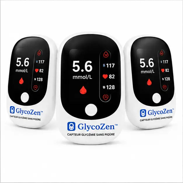 GlycoZen™ Capteur Glycémie Sans Piqûre | Contrôlez votre glycémie en 5 secondes, sans piqûres, sans douleur !