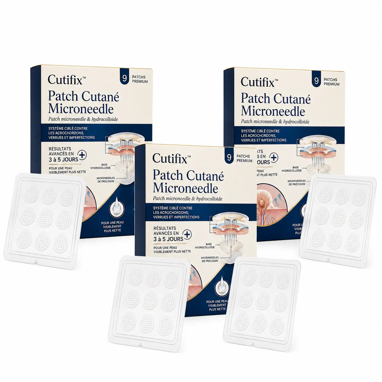 Cutifix™ Patch Cutané Microneedle | Ciblez les imperfections tenaces en 5 jours sans acides agressifs !