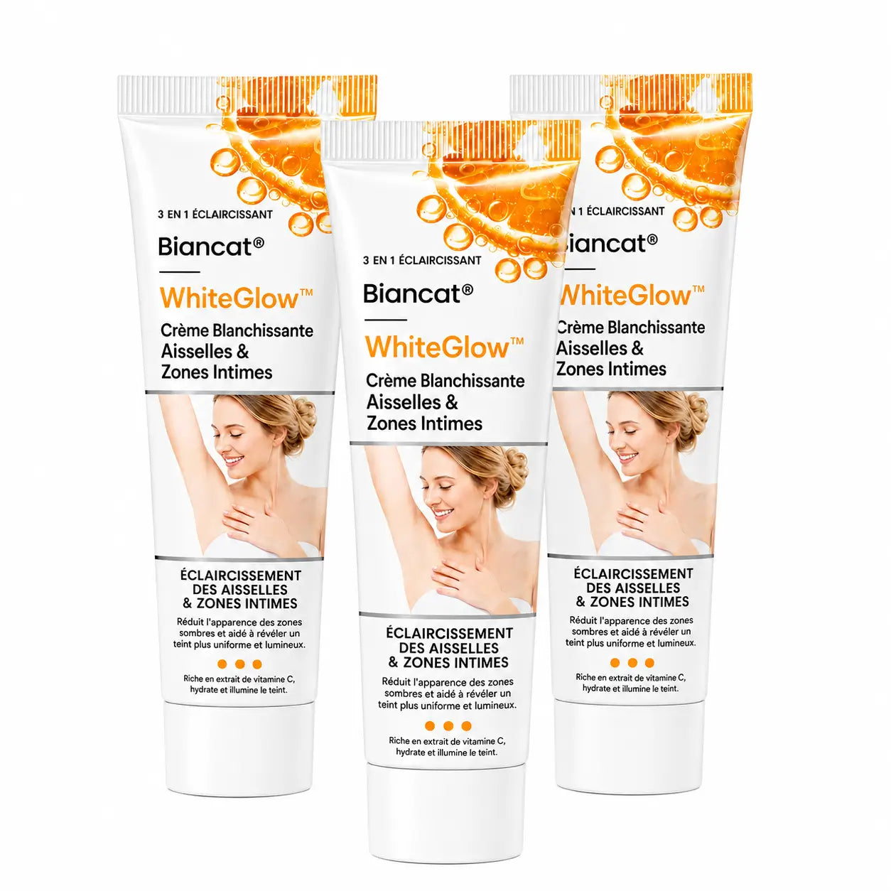WhiteGlow™ Crème Blanchissante Aisselles & Zones Intimes | Éclaircissez les taches sombres en 7 jours, sans peeling ni irritation !