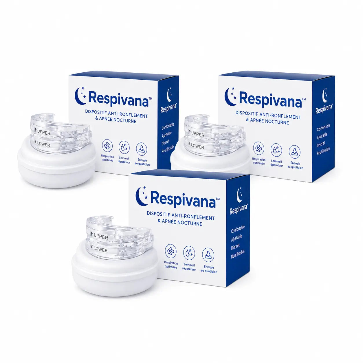 Respivana™ Dispositif Anti-Ronflement & Apnée Nocturne | Respirez librement et dormez profondément dès la première nuit !