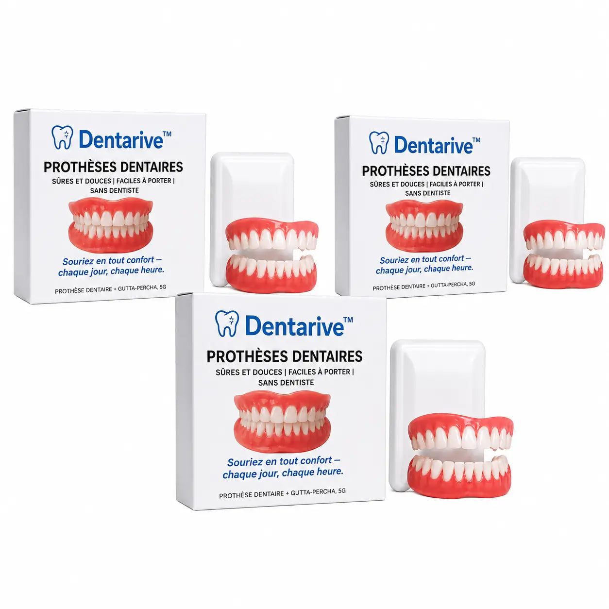 Dentarive™ Prothèses dentaires | Retrouvez votre sourire naturel en 3 minutes !
