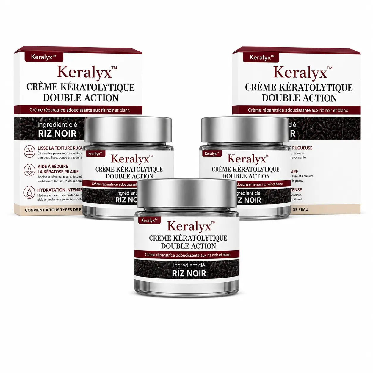 Keralyx™ Crème Kératolytique Double Action | Effacez les imperfections de la peau en 7 jours !