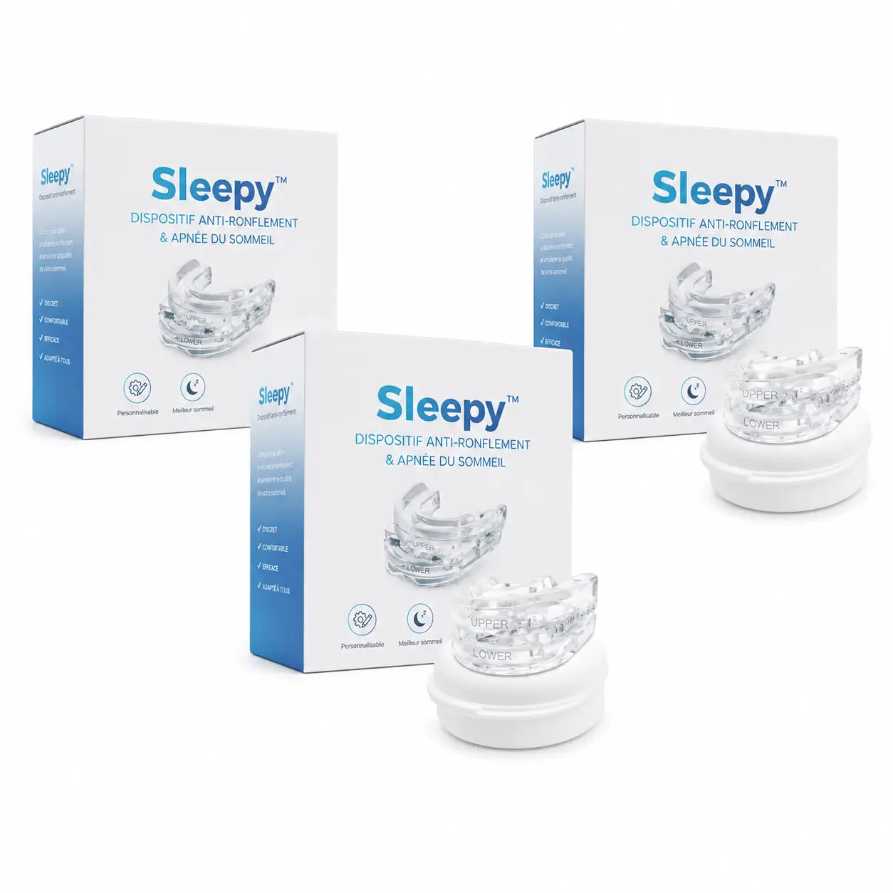Sleepy™ Dispositif Anti-Ronflement & Apnée du Sommeil | Respirez librement et dormez profondément dès la première nuit !