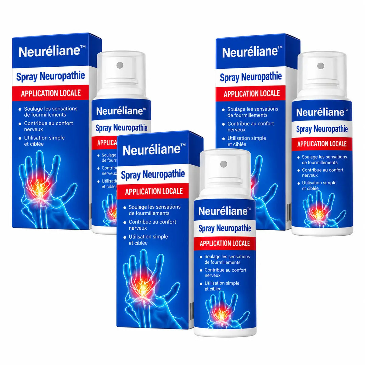 Neuréliane™ Spray Neuropathie | Stoppez picotements et engourdissements dès la première application !