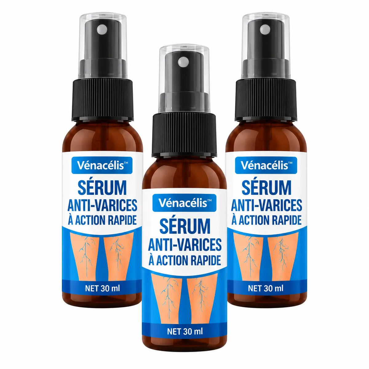 Vénacélis™ Sérum Anti-Varices à Action Rapide | Élimine 95% des varices visibles en 4 jours!