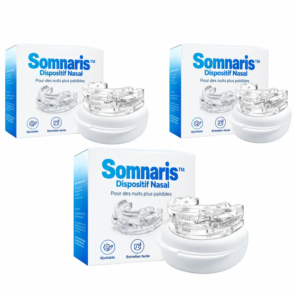 Somnaris™ Dispositif Nasal | Stoppe les ronflements & l’apnée du sommeil en 3 minutes!