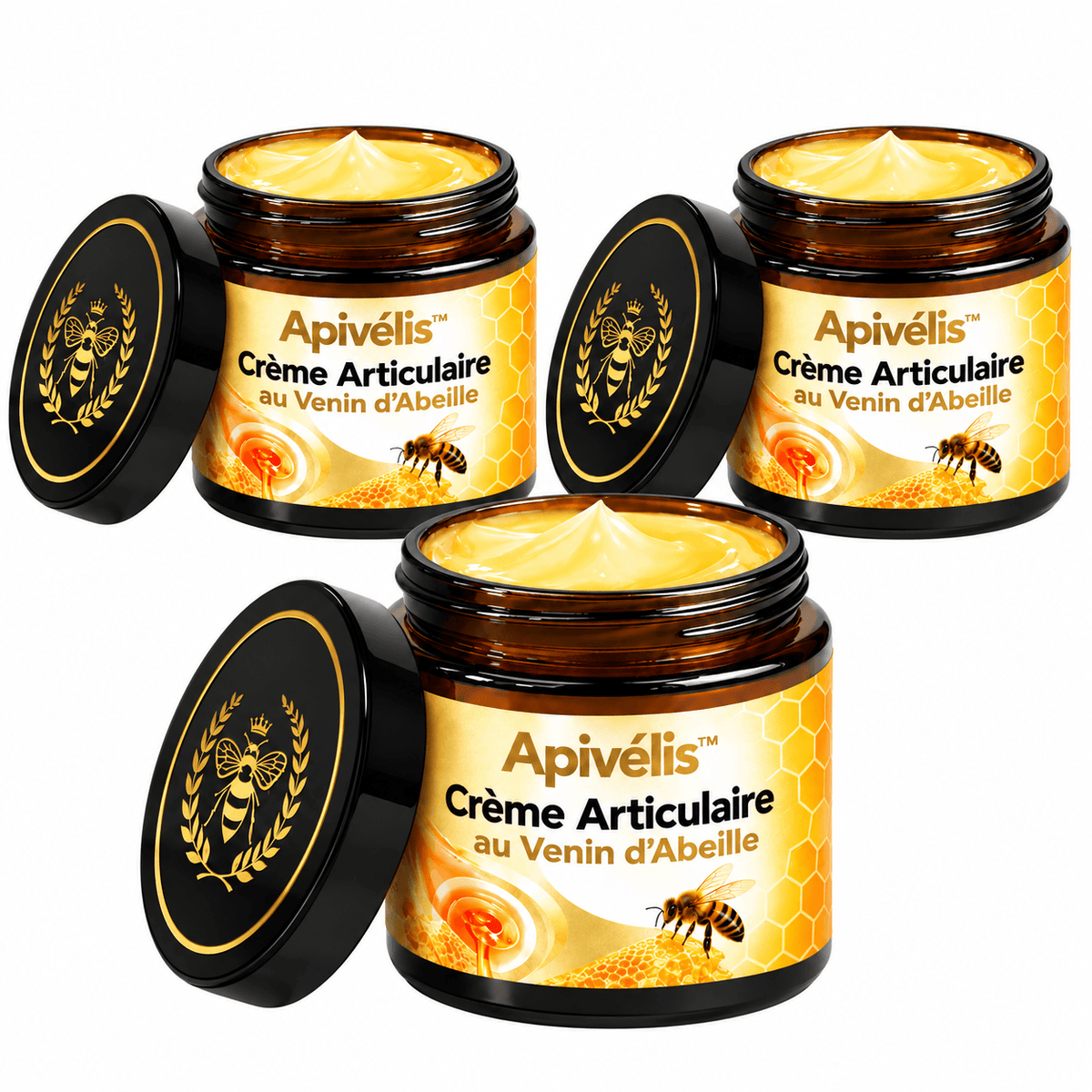 Apivélis™ Crème Articulaire au Venin d’Abeille | Soulage les douleurs et libère vos articulations en 10 minutes !