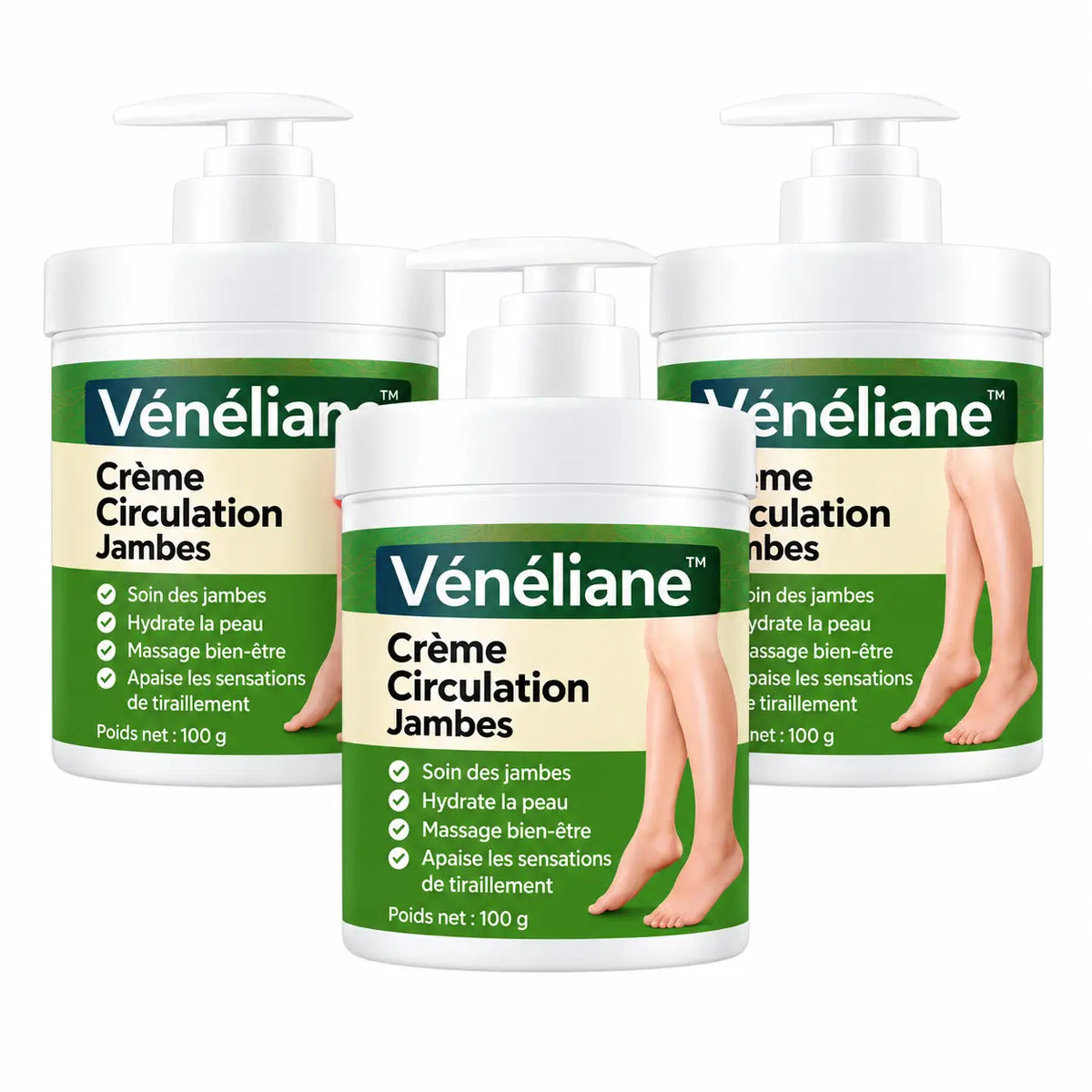 Vénéliane™ Crème Circulation Jambes | Éliminez jambes lourdes, douleurs et gonflements en 3 minutes !