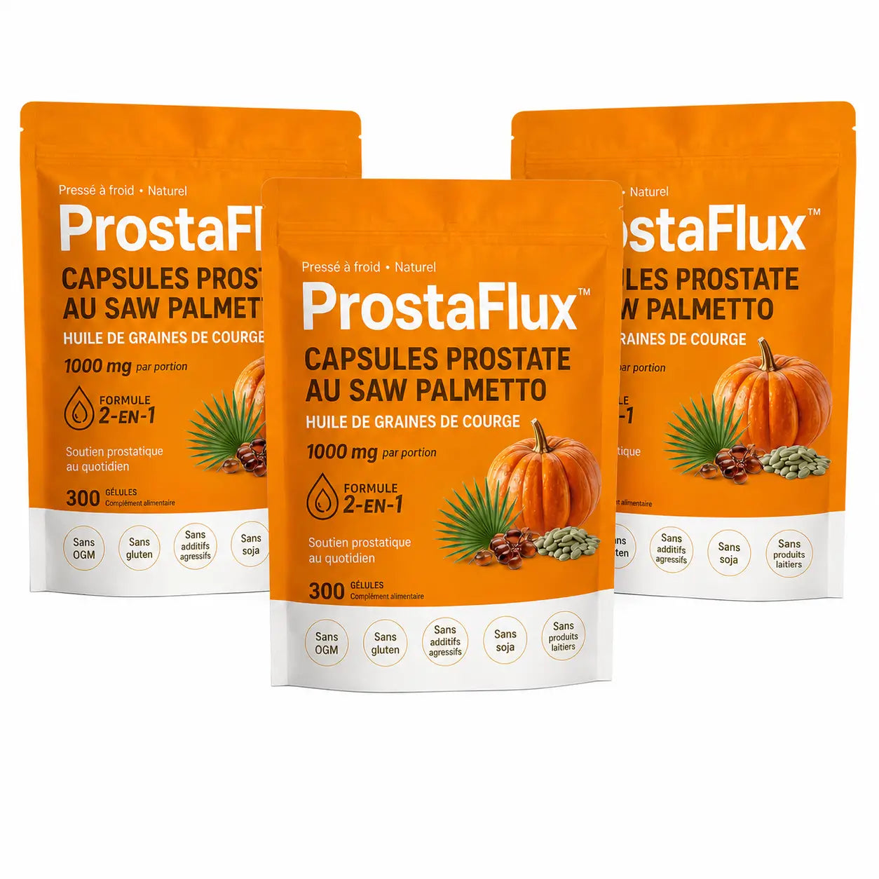 ProstaFlux™ Capsules Prostate au Saw Palmetto | Réduisez les réveils nocturnes et retrouvez un flux puissant sans ordonnance !