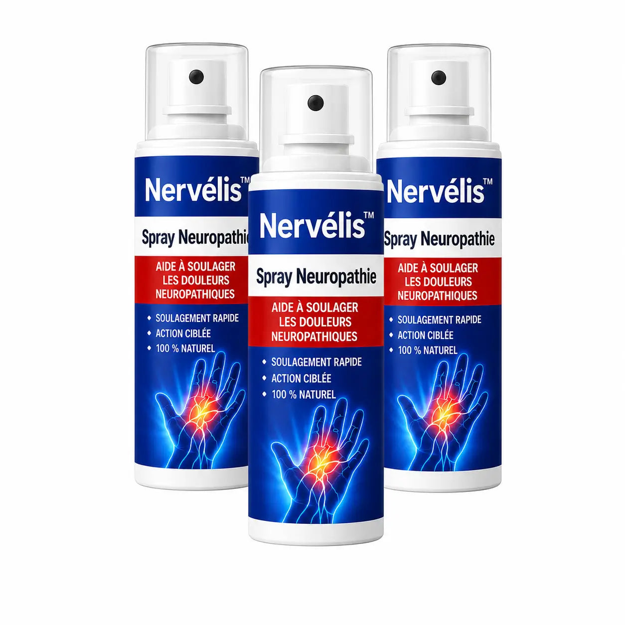 Nervélis™ Spray Neuropathie | Stoppez picotements et engourdissements dès la première application !