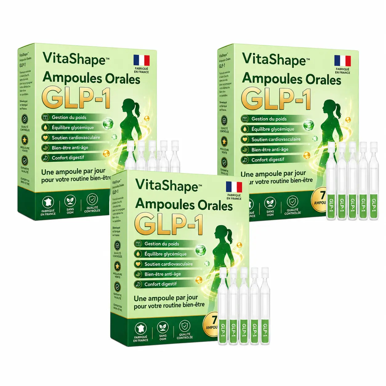 VitaShape™ Ampoules Orales GLP-1 | Brûle la Graisse, Stabilise la Glycémie et Régénère votre Corps en 7 Jours!