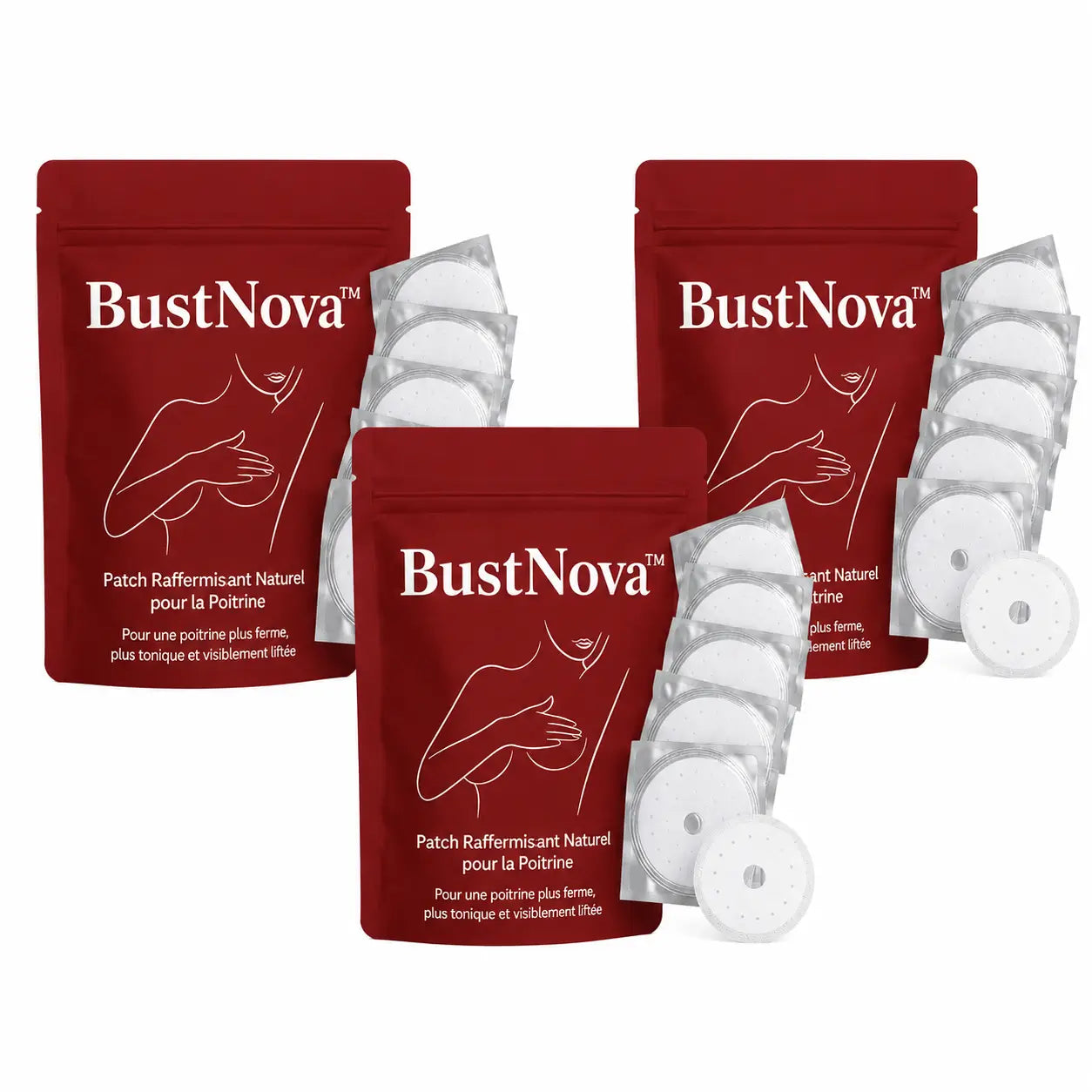 BustNova™ Patch Raffermissant Naturel pour la Poitrine | Redonne galbe et fermeté en 14 jours sans chirurgie!