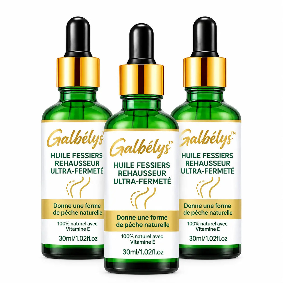 Galbélys™ Huile Fessiers Rehausseur Ultra-Fermeté | Obtenez un fessier galbé et bombé en 7 jours chrono!
