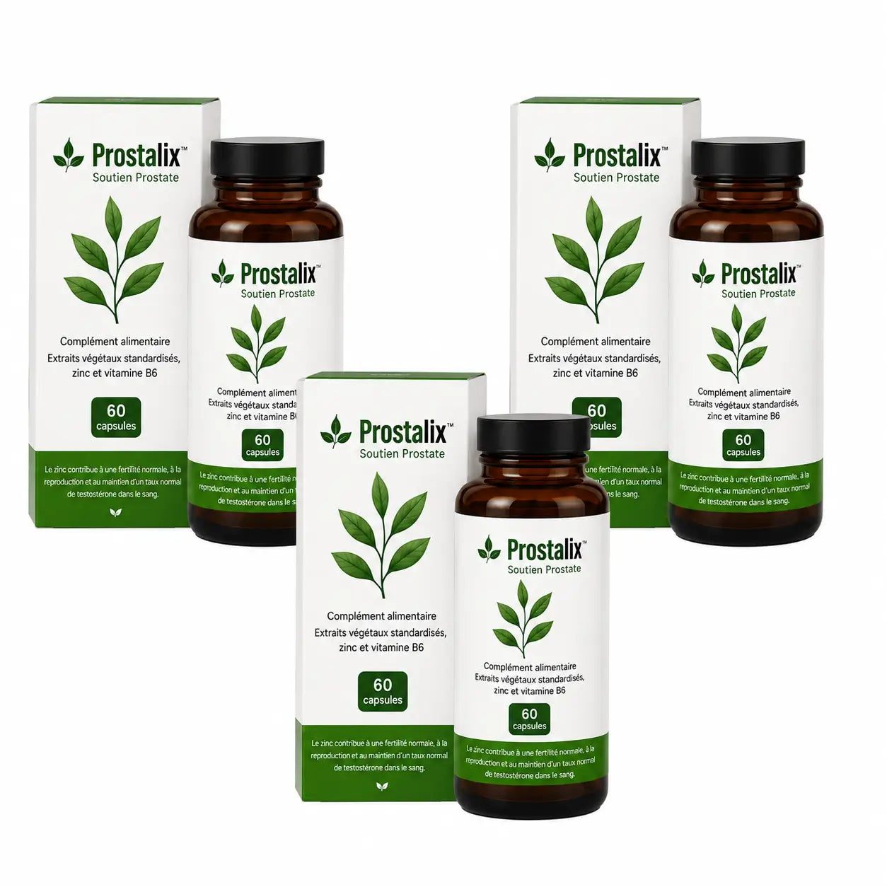 Prostalix™ Soutien Prostate | Réduisez l'inflammation de la prostate jusqu'à 95 % en 5 jours !