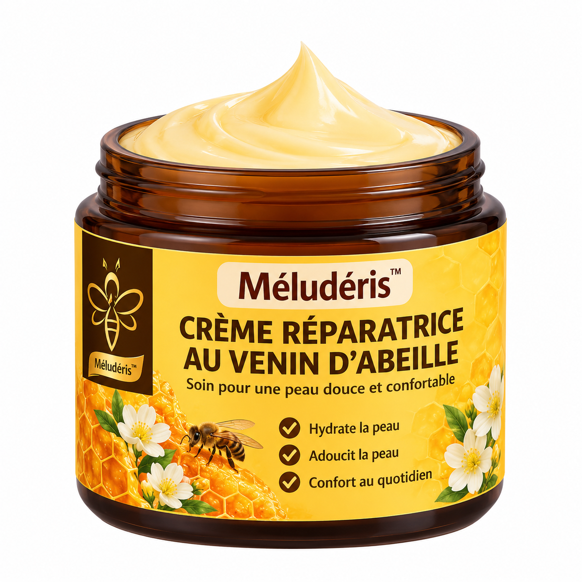 Méludéris™ Crème Réparatrice au Venin d’Abeille | Efface rougeurs & imperfections en 3 jours!