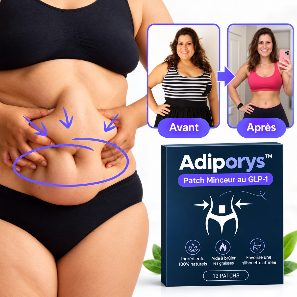 Adiporys™ Patch Minceur au GLP-1 | Perdez jusqu’à 4,3 kilos de graisse en 5 jours!