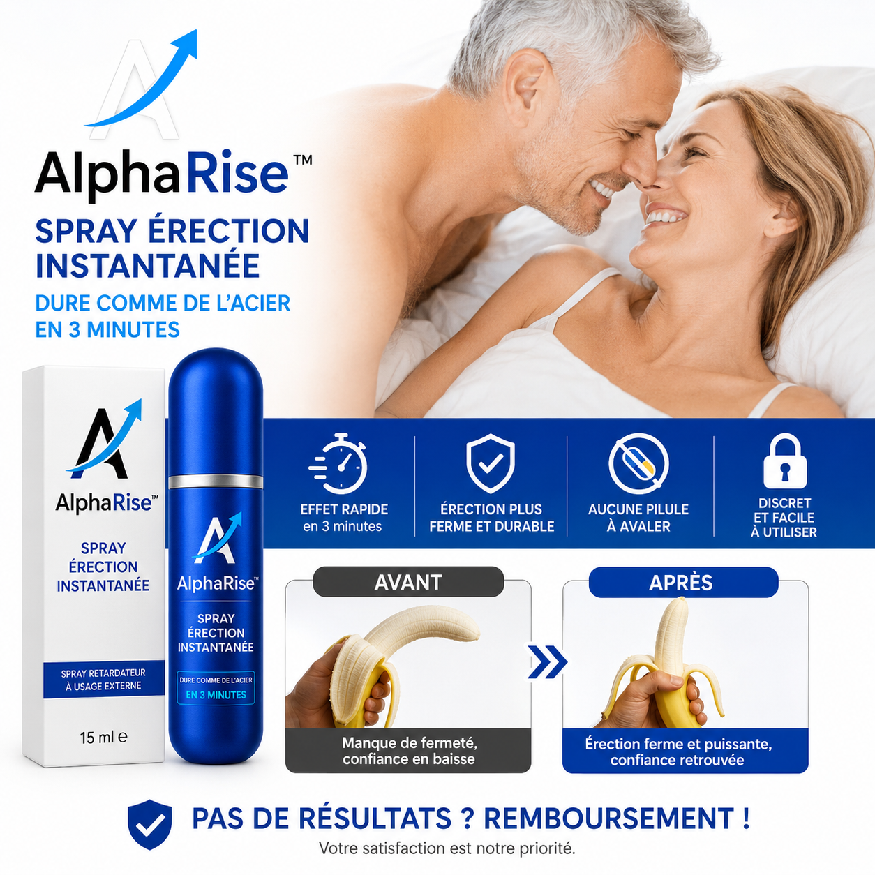 AlphaRise™ Spray Érection Instantanée | Dure comme de l’acier en 3 minutes, sans pilules ni attente !
