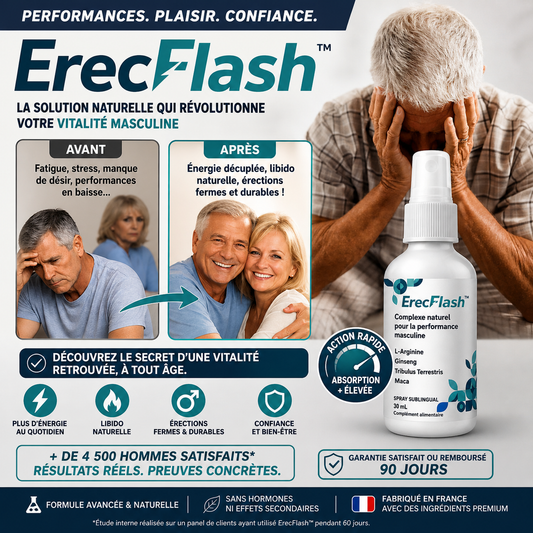 ErecFlash™ Spray d'Érection Instantanée | Dur comme la roche en 43 secondes chrono !