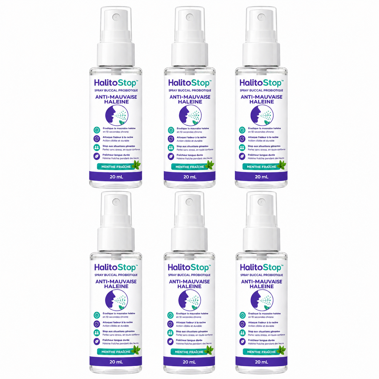 HalitoStop™ Spray Buccal Probiotique | Éradiquez la mauvaise haleine et purifiez votre bouche en 10 secondes chrono !