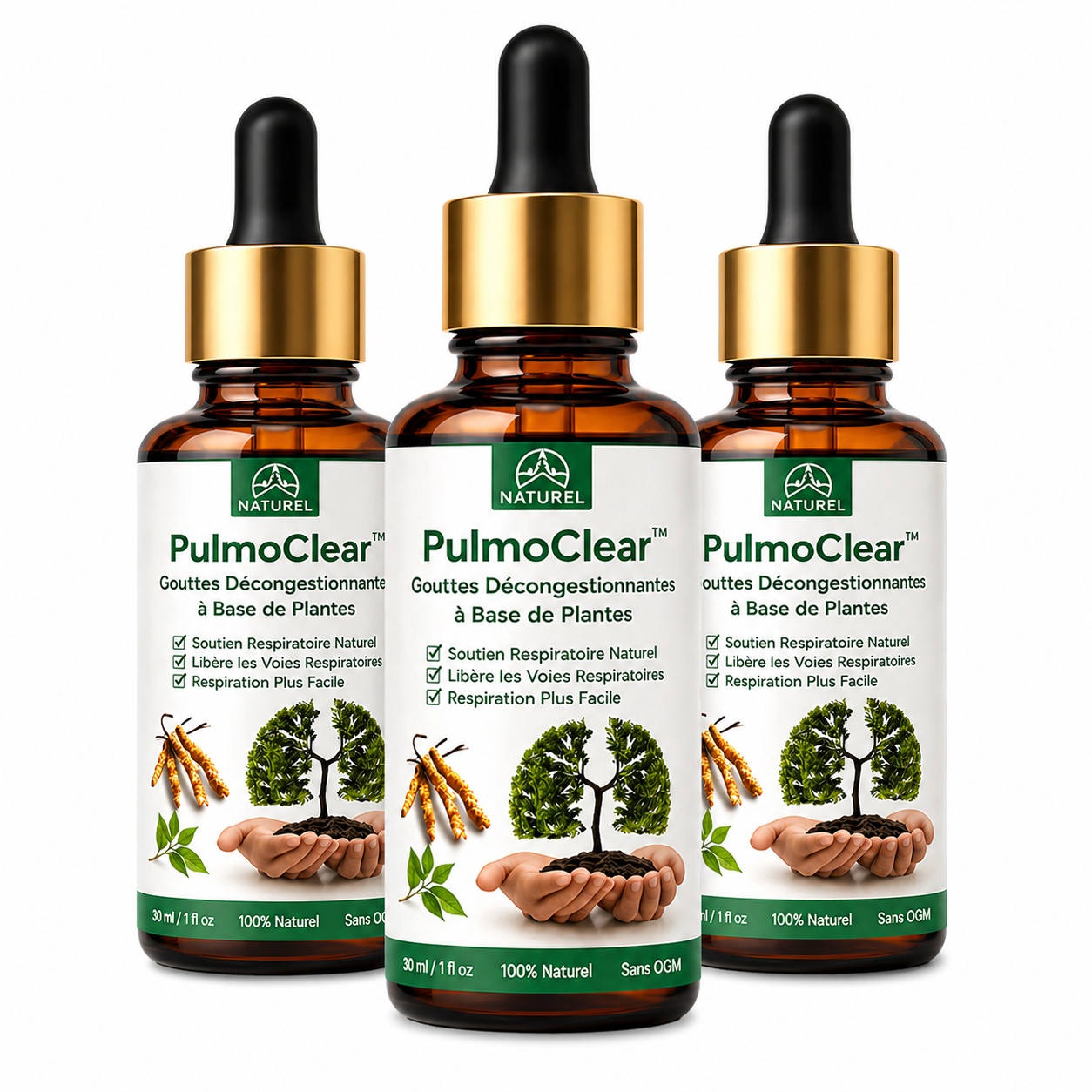 PulmoClear™ Gouttes Décongestionnantes | Évacuez le mucus et respirez à pleins poumons en 5 minutes chrono !
