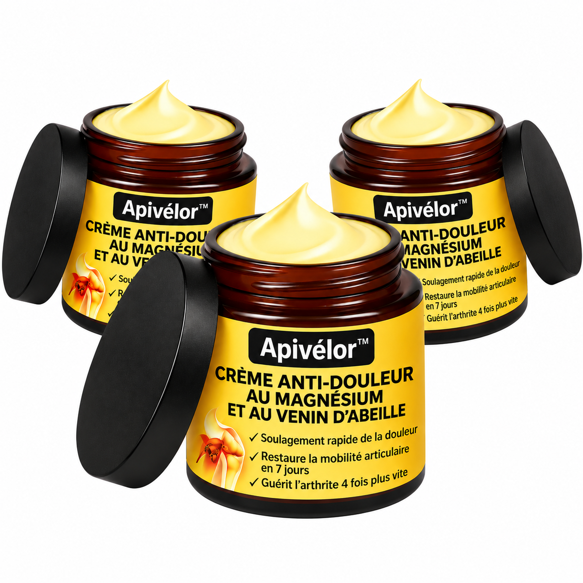 Apivélor™ Crème Anti-Douleur au Venin d’Abeille | Supprimez vos douleurs articulaires en quelques minutes !